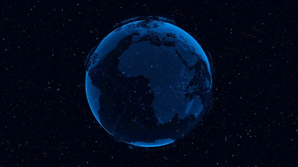 Digital Earth Демонстрирует Концепцию Глобальной Сетевой Связи Международных Людей Глобальном — стоковое фото