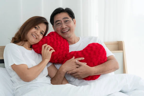 Feliz Asiático Casal Sênior Ter Bom Tempo Casa Reforma Dos — Fotografia de Stock