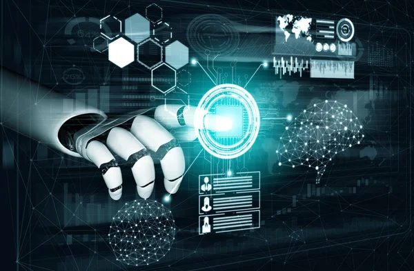 Desarrollo Tecnología Robótica Futurista Inteligencia Artificial Concepto Aprendizaje Automático Investigación —  Fotos de Stock