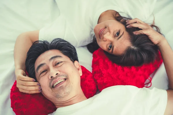 Feliz Asiático Casal Sênior Ter Bom Tempo Casa Reforma Dos — Fotografia de Stock