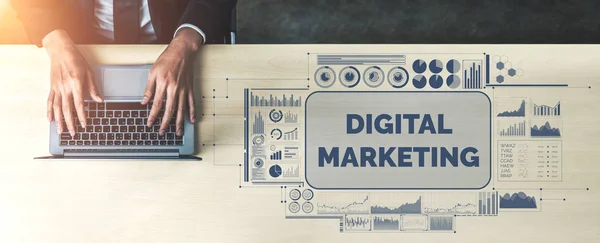 Digital Marketing Technology Solution Online Business Concept Interfaccia Grafica Che — Foto Stock