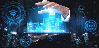 Küresel İş Büyümesi için 5G İletişim Teknolojisi Kablosuz İnternet Ağı, Sosyal Medya, Dijital E-ticaret ve Eğlence Ev Kullanımı.