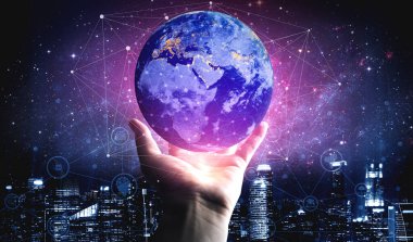 Küresel İş Büyümesi için 5G İletişim Teknolojisi Kablosuz İnternet Ağı, Sosyal Medya, Dijital E-ticaret ve Eğlence Ev Kullanımı.