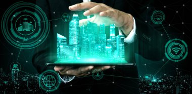 Küresel İş Büyümesi için 5G İletişim Teknolojisi Kablosuz İnternet Ağı, Sosyal Medya, Dijital E-ticaret ve Eğlence Ev Kullanımı.