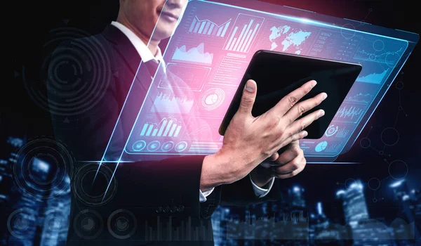 Big Data Technology Business Finance Analytic Concept Interface Gráfica Moderna — Fotografia de Stock