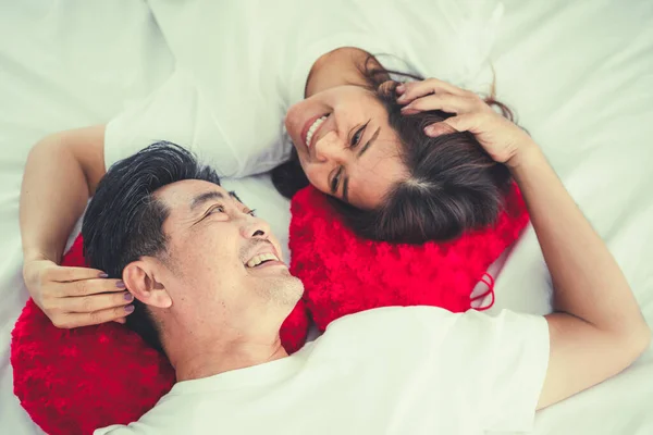 Feliz Asiático Casal Sênior Ter Bom Tempo Casa Reforma Dos — Fotografia de Stock