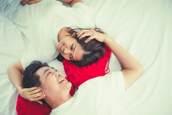 Feliz Asiático Casal Sênior Ter Bom Tempo Casa Reforma Dos — Fotografia de Stock