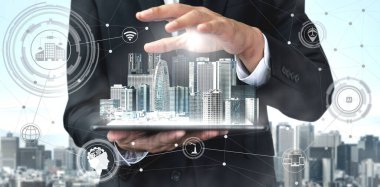 Küresel İş Büyümesi için 5G İletişim Teknolojisi Kablosuz İnternet Ağı, Sosyal Medya, Dijital E-ticaret ve Eğlence Ev Kullanımı.