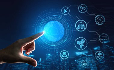 Küresel İş Büyümesi için 5G İletişim Teknolojisi Kablosuz İnternet Ağı, Sosyal Medya, Dijital E-ticaret ve Eğlence Ev Kullanımı.