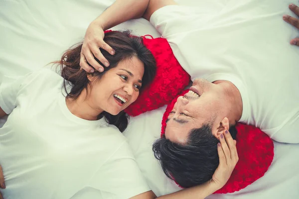 Feliz Asiático Casal Sênior Ter Bom Tempo Casa Reforma Dos — Fotografia de Stock