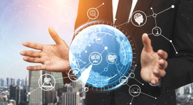 Küresel İş Büyümesi için 5G İletişim Teknolojisi Kablosuz İnternet Ağı, Sosyal Medya, Dijital E-ticaret ve Eğlence Ev Kullanımı.