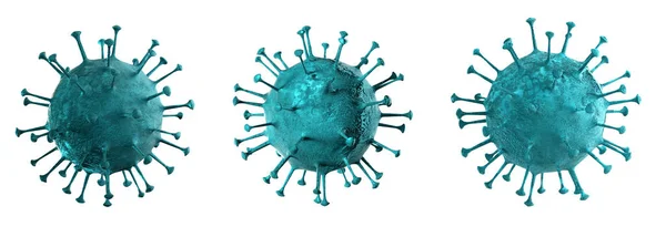 3D illustration Coronavirus disease or COVID-19 virus body isolated on white background generated by 3D rendering.
