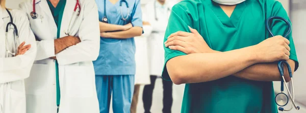 Lékař Pracující Nemocnici Pro Boj Proti Koronavirové Chorobě 2019 Nebo — Stock fotografie