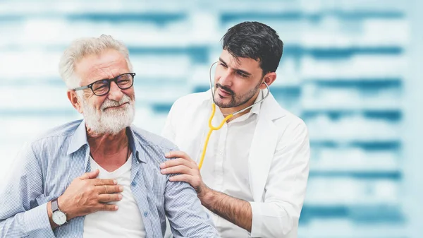 Hasta Doktor Hastanede Ziyaret Etti Tıbbi Doktor Sağlık Personeli Hizmet — Stok fotoğraf