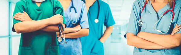 Médico Que Trabalha Hospital Para Combater Doença Coronavírus 2019 Covid — Fotografia de Stock