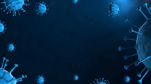 Иллюстрация Coronavirus Covid Virus Microscope Blood Sample Background Вспышка Коронавируса — стоковое фото