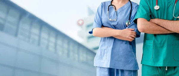 Médico Que Trabalha Hospital Para Combater Doença Coronavírus 2019 Covid — Fotografia de Stock