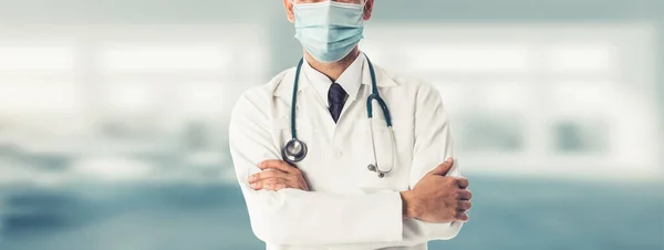 2018 Doctor Hospital Wearing Medical Mask Coronavirus 2019 Disease Covid — 스톡 사진