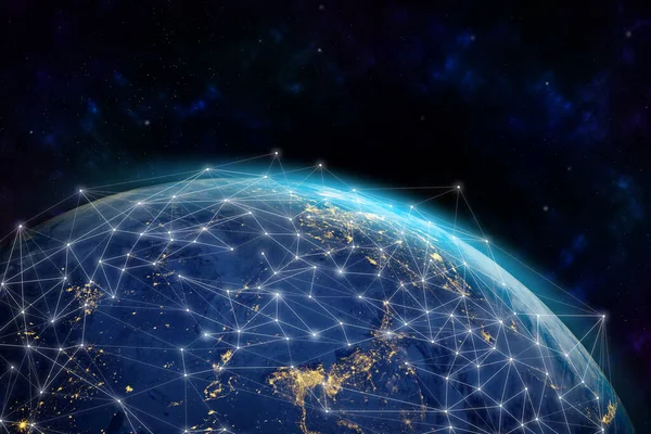 Rețea Globală Modernă Telecomunicații Creative Conexiune Internet Conceptul Conexiune Digitală — Fotografie, imagine de stoc