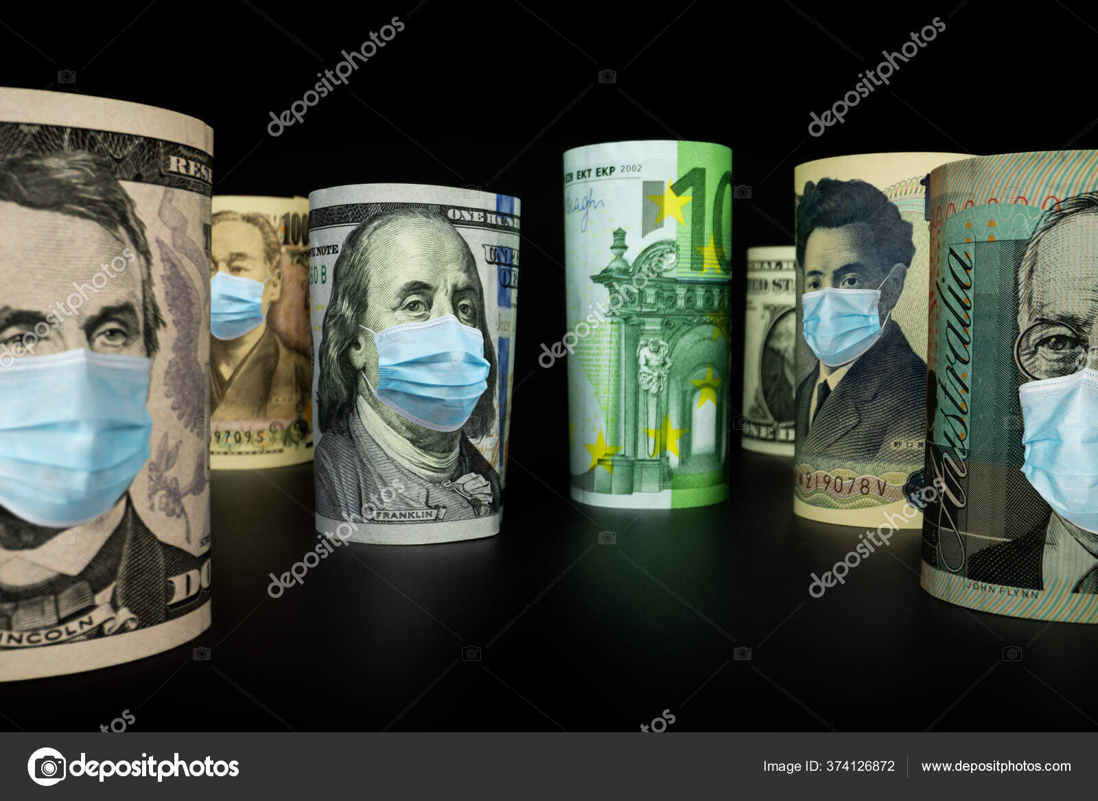 International Currency Money American Dollar Euro Currency British Pound Stock Photo by ©BiancoBlue 374126872