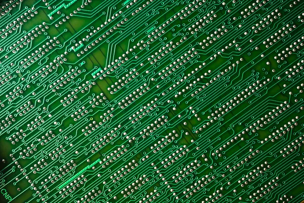 Extreme Detailed View Printed Circuit Board Components Electronic Devices — Stock Photo, Image